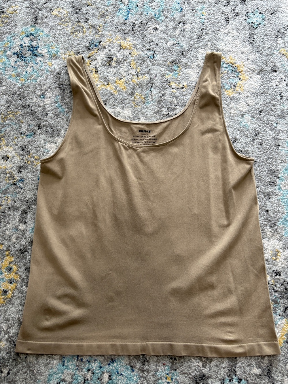 SKIMS Classic Scoop Tank in Taupe